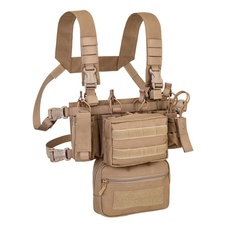 OUTAC COMBO MINI CHEST RIG 900D POLY MOLLE COYOTE TAN